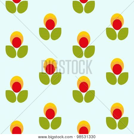 Seamless floral vector pattern.