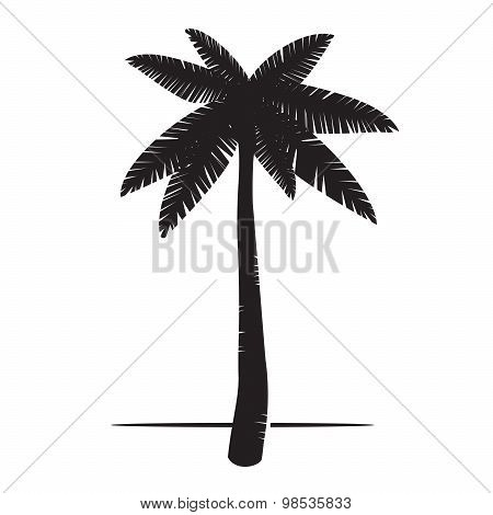 Black Tree. Vector Illustration.