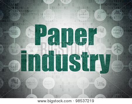Manufacuring concept: Paper Industry on Digital Paper background