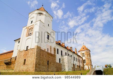 Tower and walls of the medieval castle