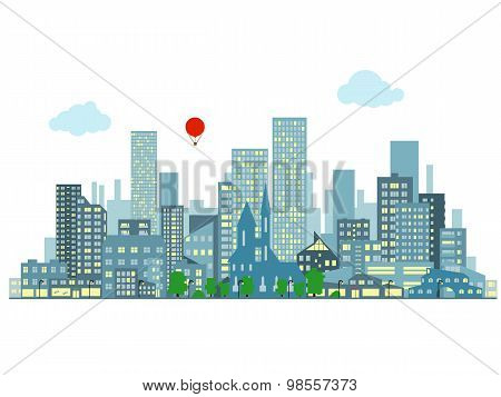 evening cityscape