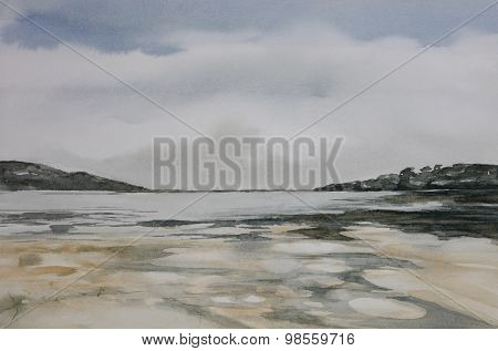 Beach landscape, Sedgefield, Western Cape, South Africa.