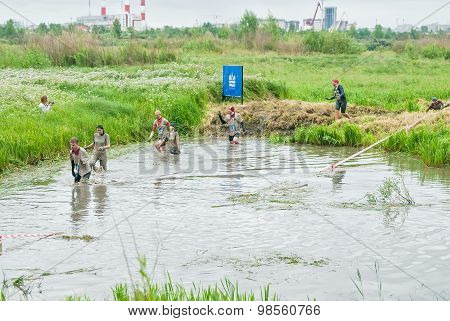 Cross-country race in water. Tyumen. Russia