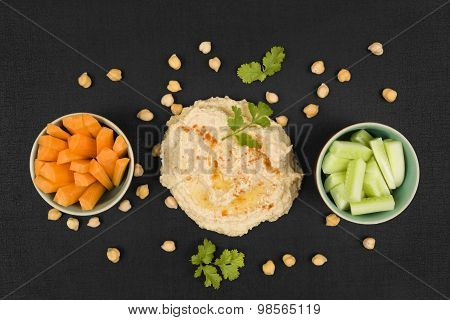 Delicious Hummus Background.