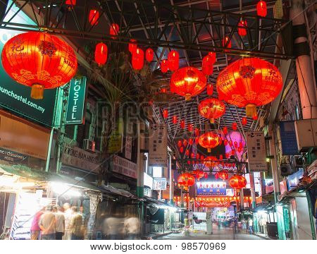 Chinese Market At Night
