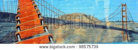 Mural of Golden Gate Bridge