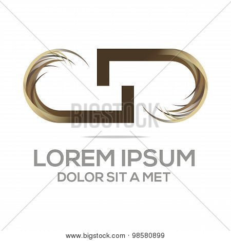 Abstract logo symbol letter j vector