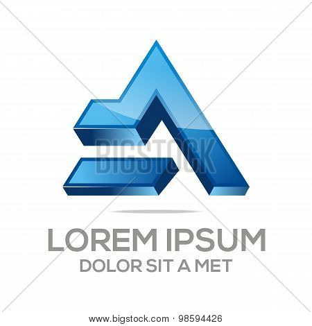 Logo Letter A Icon Abstract