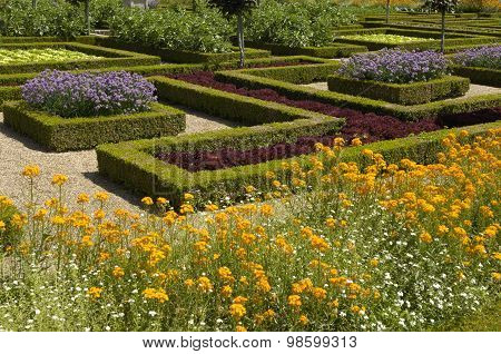 French Formal Garden Of Villandry Castel