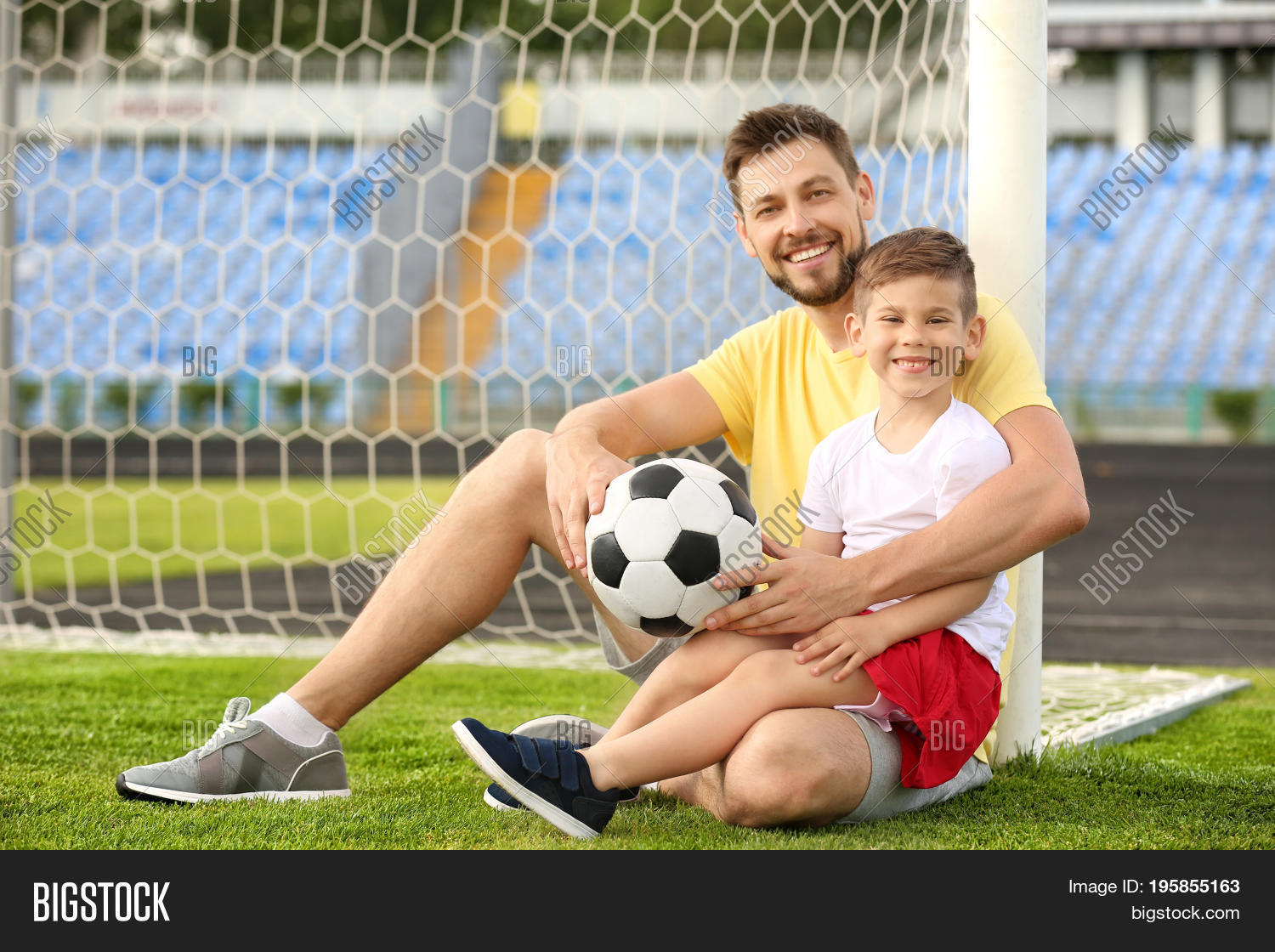Dad Son Soccer Ball Image & Photo (Free Trial) Bigstock