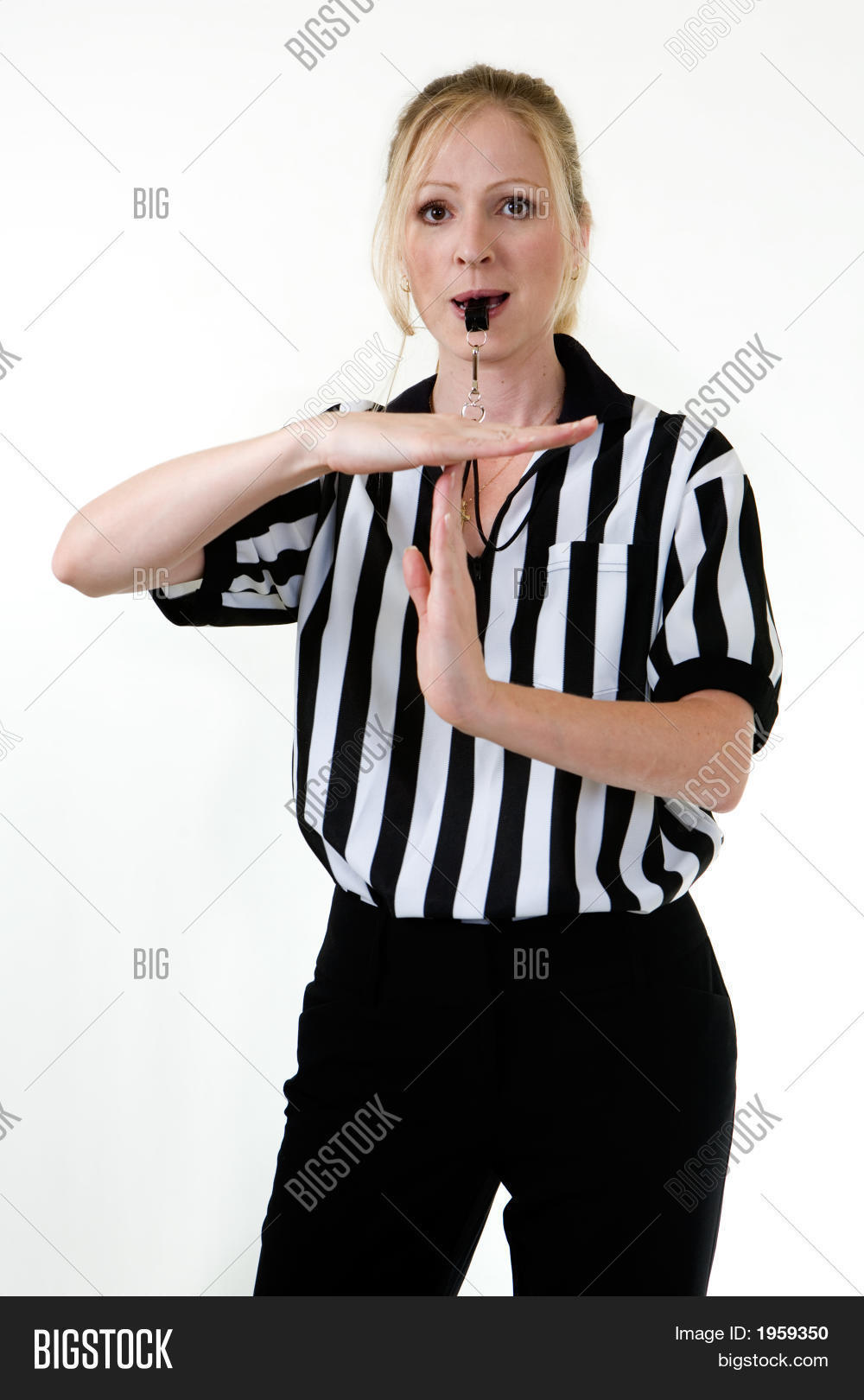 Woman Referee Whistle Image & Photo (Free Trial) Bigstock