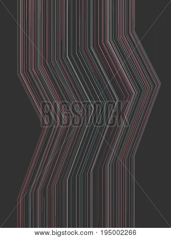 Digital abstract colored lines 3d rendering background