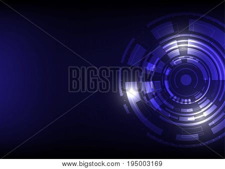 Abstract futuristic digital technology structure pattern technology backdrop dark blue pattern using as high technology background.