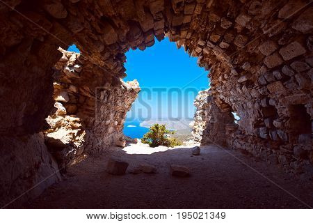 Rhodes, Greece, Monolithos Castle .