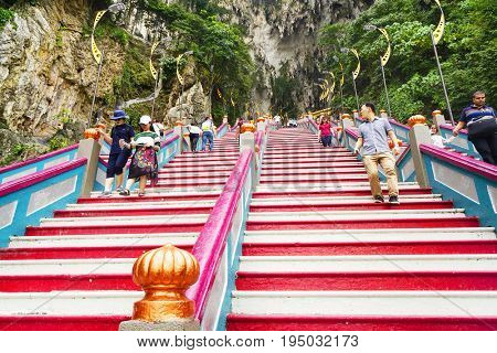 KUALA LUMPUR, 10 JANUARY 2017 - Batu Caves in Kulala Lumpur, Malaysia, Asia
