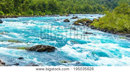 Mountain River Near Puerto Varas, Chile