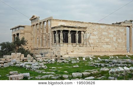 Kuisti Caryatids, Erekhtheion, Akropolis Ateena