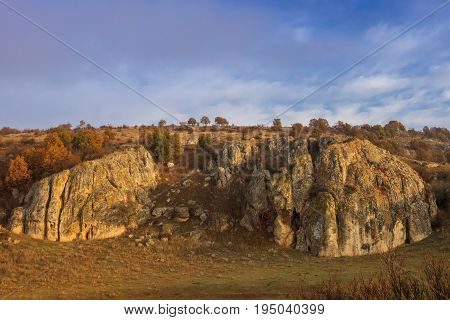 Geological Reservation Cheile Dobrogei located in Constanta county Romania