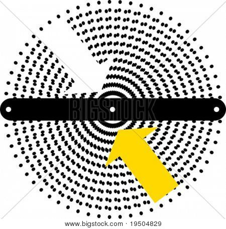 矢量设计从双人间和单点的催眠的圈子。横幅和箭头。