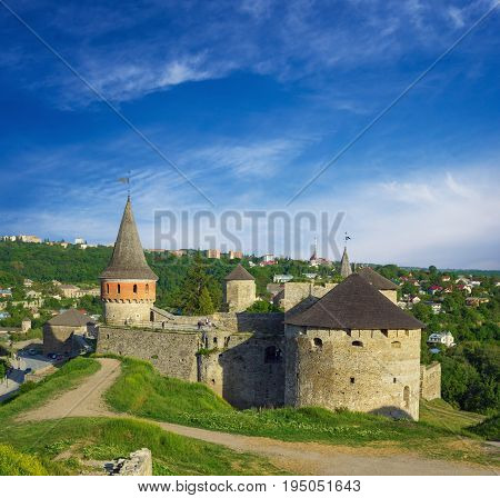 Picturesque view on the Castle in Kamyanets-Podilsky, Ukraine