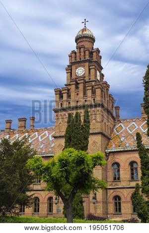 Bell tower of the Seminary Church at Chernovtsy University Ukraine