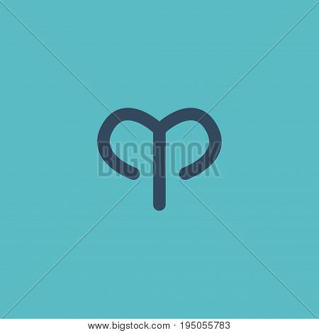 Flat Icon Aries Element. Vector Illustration Of Flat Icon Ram Isolated On Clean Background. Can Be Used As Aries, Ram And Zodiac Symbols.