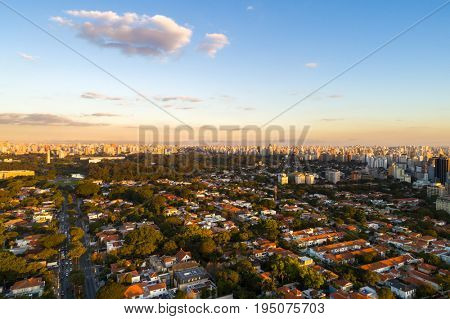 Aerial View of Sao Paulo city, Brazil