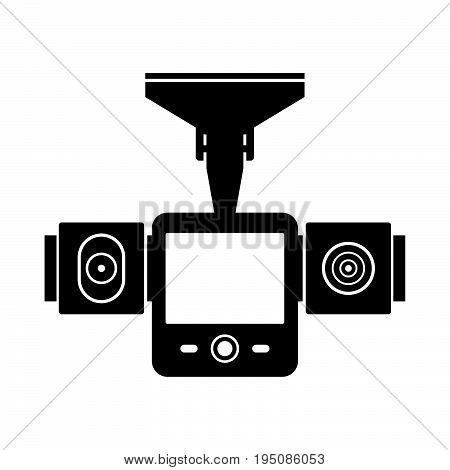 Car DVR, shade picture on white background