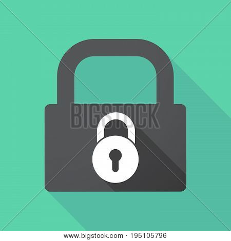 Long Shadow Lock With  A Closed Lock Pad