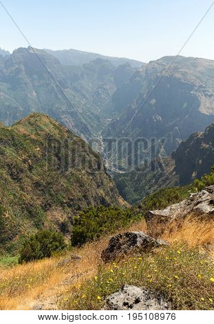 View the pass Boca da Encumeada in Madeira. Portugal