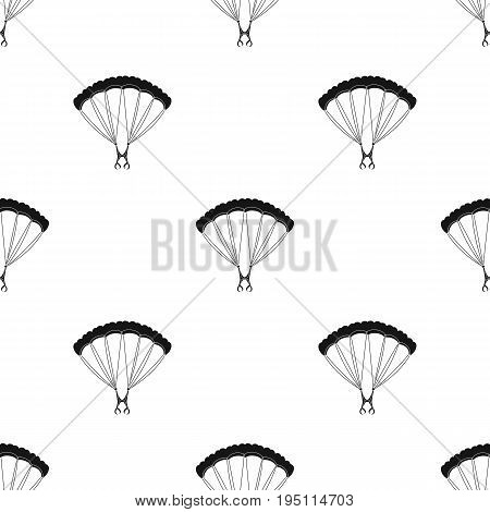 Parachuting.Extreme sport single icon in black style vector symbol stock illustration .