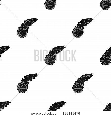 Fireball.Basketball single icon in black style vector symbol stock illustration .