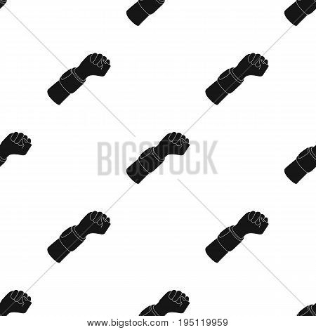 Arm with bandage.Basketball single icon in black style vector symbol stock illustration .