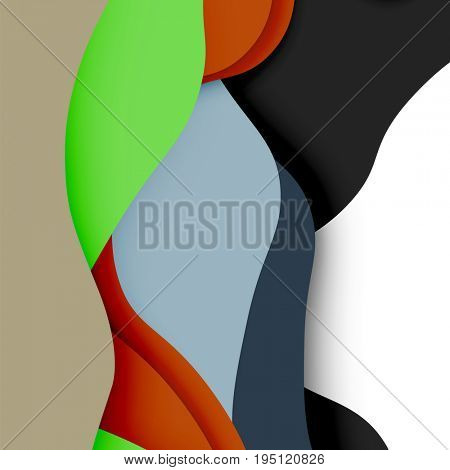3d abstract background with cut shapes, business presentation, flyer template