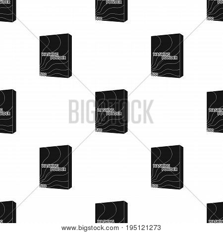 Washing powder. Dry cleaning single icon in black style vector symbol stock illustration .
