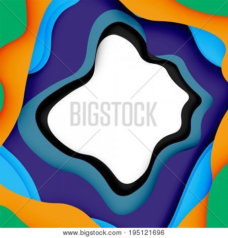 3d abstract background with cut shapes, business presentation, flyer template
