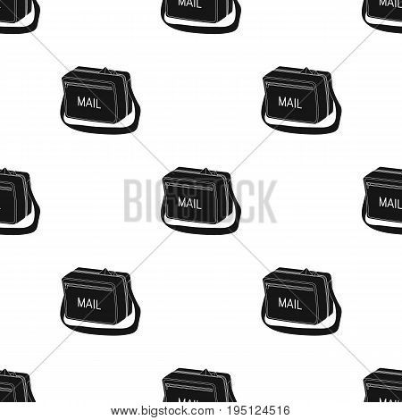 Postal bag.Mail and postman single icon in black style vector symbol stock illustration .