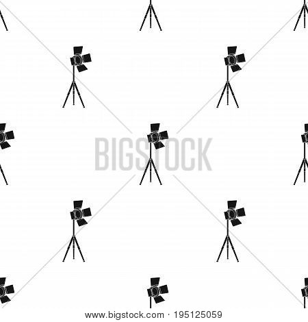Searchlight for cinema.Making movie single icon in black style vector symbol stock illustration .