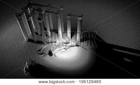 Broken lady of justice 3d rendering