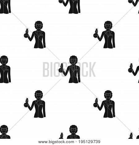 Chemist.Professions single icon in black style vector symbol stock illustration .