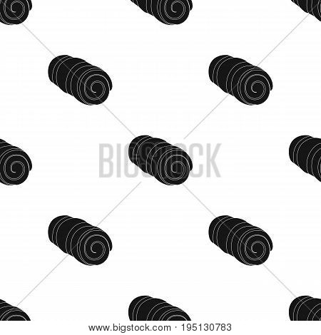 Mattress tourist.Tent single icon in black style vector symbol stock illustration .