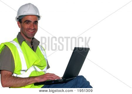 Bouw Manager werken op de Computer