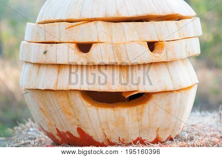 CHADDS FORD, PA - OCTOBER 26: View of The Great Pumpkin Carve carving contest on October 26, 2013
