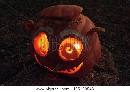 CHADDS FORD, PA - OCTOBER 26: View of The Great Pumpkin Carve carving contest on October 26, 2013