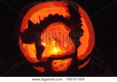 CHADDS FORD, PA - OCTOBER 26: View of The Great Pumpkin Carve carving contest on October 26, 2013