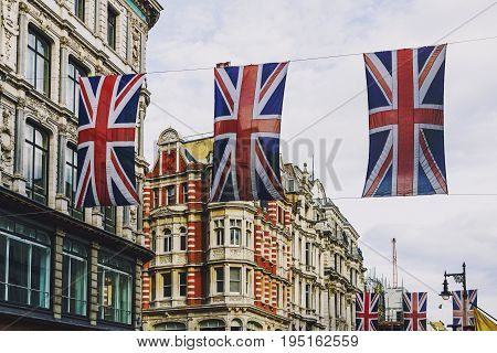 LONDON UNITED KINGDOM - August 12th 2016: Detail of Bruton Street in the affluent area of Mayfair in London city centre