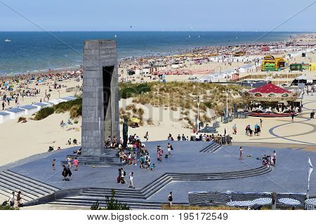 The Belgian Coast In Summer At De Panne, Belgium