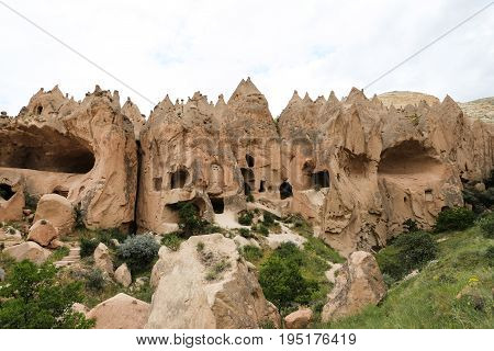 Rock Formations In Zelve Valley, Cappadocia