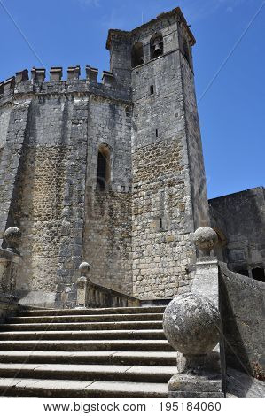 Exterior Of Templar Church Of The Convent Of The Order Of Christ In Tomar Portugal