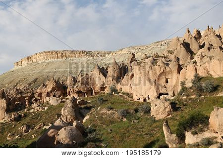 Rock Formations In Zelve Valley, Cappadocia